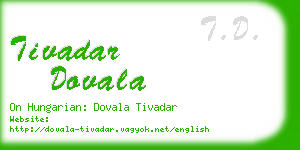 tivadar dovala business card